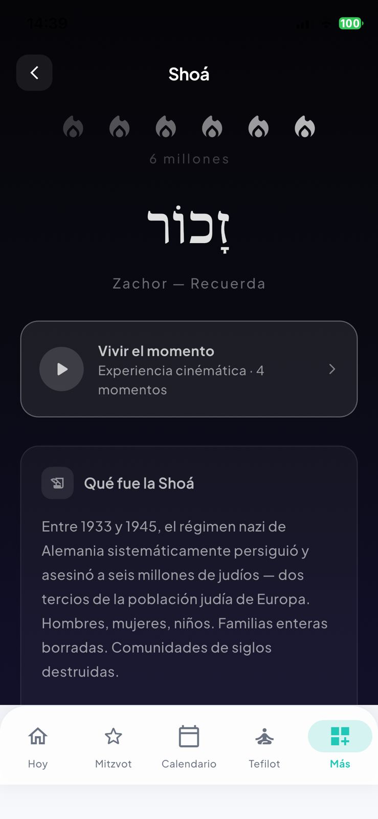 Shoá — Zachor, recuerda